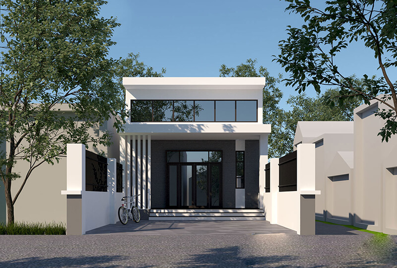 nhà cấp 4 2 tầng