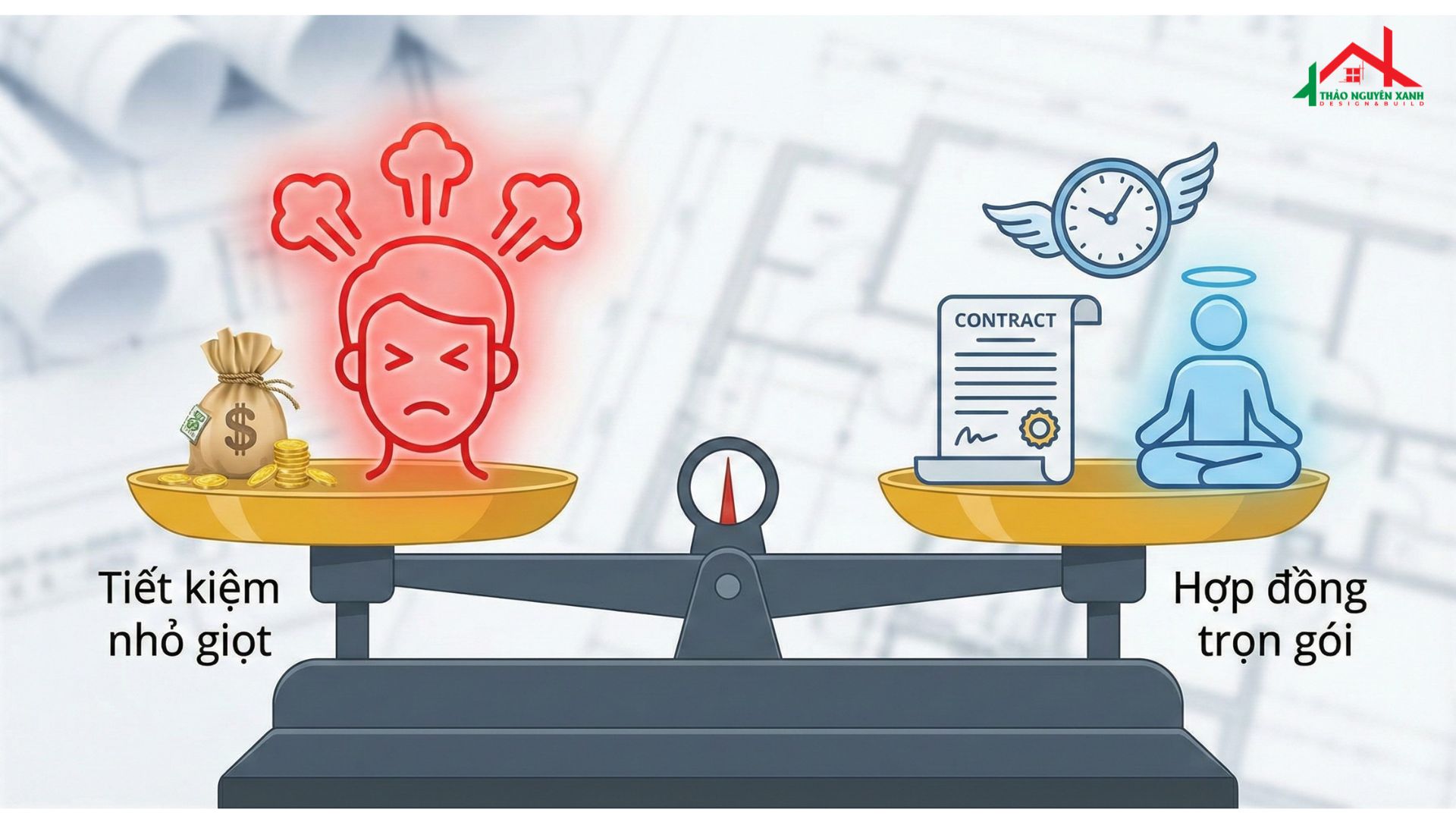 xây nhà trọn gói hay thuê thợ
